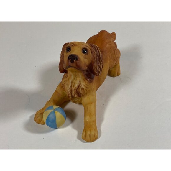 FRANKLIN MINT COCKER SPANIEL Dog Porcelain Sculpture Ball 1987 - Picture 2 of 14